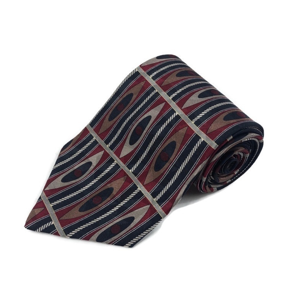 Louis Feraud Mens Tie, Red Imported Silk